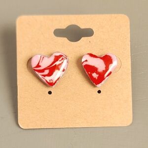 Free w/ Purchase Clay Heart Stud Earrings